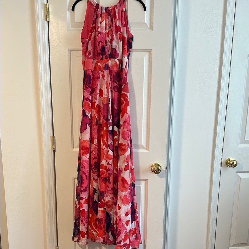 Eliza J Halter Neck Floral Maxi